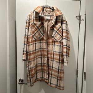 Abercrombie Wool-Blend Plaid Coat